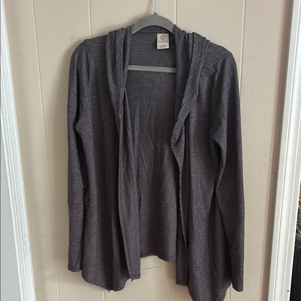 Balance Collection Charcoal Hooded Cardigan